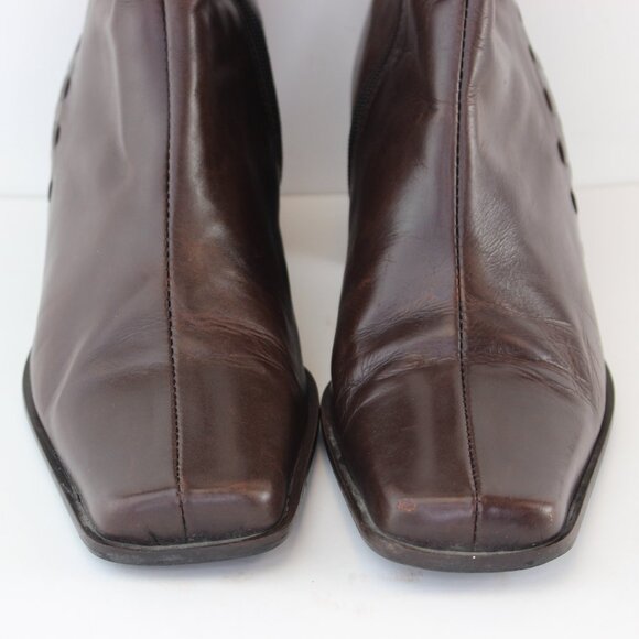 Arnold Churgin Square Toe Stitch Detail Leather Booties (EU 40) - Picture 5 of 10